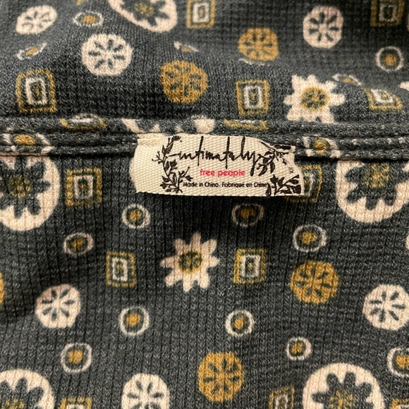 Free People Home Alone Long Johns NWOT - XS, Charcoal Combo - Picture 3 of 6